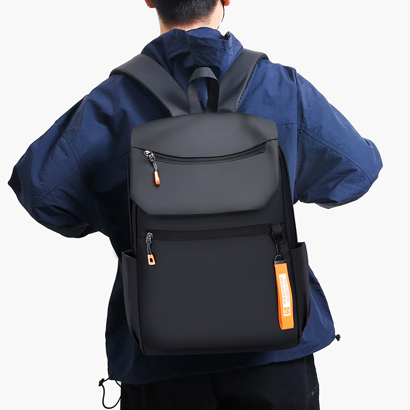 Flip cover trendy college student backpack, large-capacity multi-functional outdoor sports backpack, three-dimensional and stylish backpack details Picture