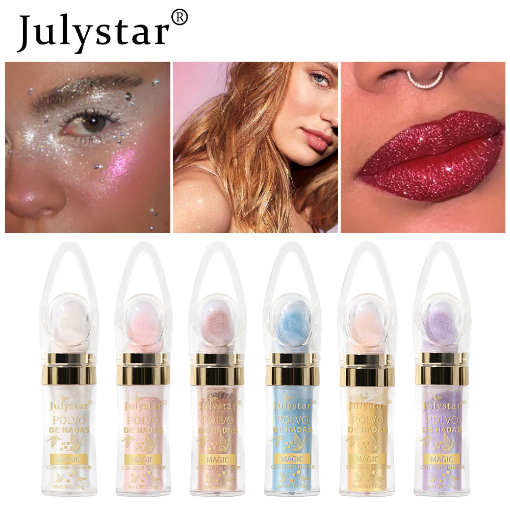 Julystar Highlighter Pat Powder, Natural Three-dimensional Contouring Blush, Fairy Powder, Pearl Glitter Powder details Picture