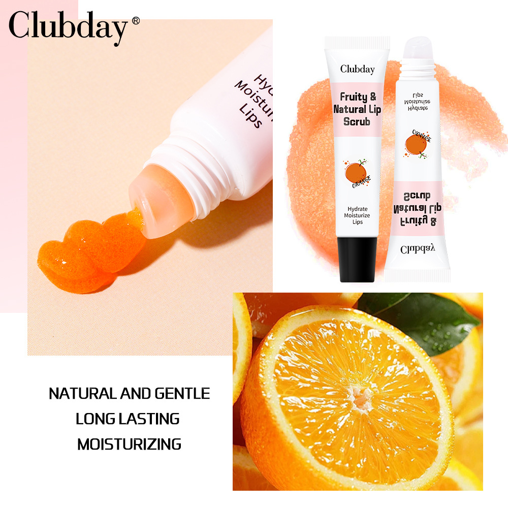 Cross-border makeup exfoliation, dead skin removal, lip line fading, moisturizing care, lip balm, fruit-flavored lip scrub for export Specification drawing
