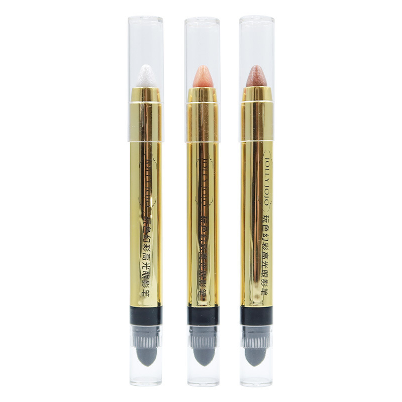 JOLLY JOJO Multi-color Eyeshadow Highlights Brightening double-head Eyeshadow pen Cross-border makeup one-piece consignment Item Picture