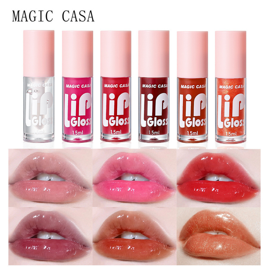 MAGIC CASA Cross-border Six-Piece Set of Water Light Jelly Lip Care Oil and Lip Lotion full figure