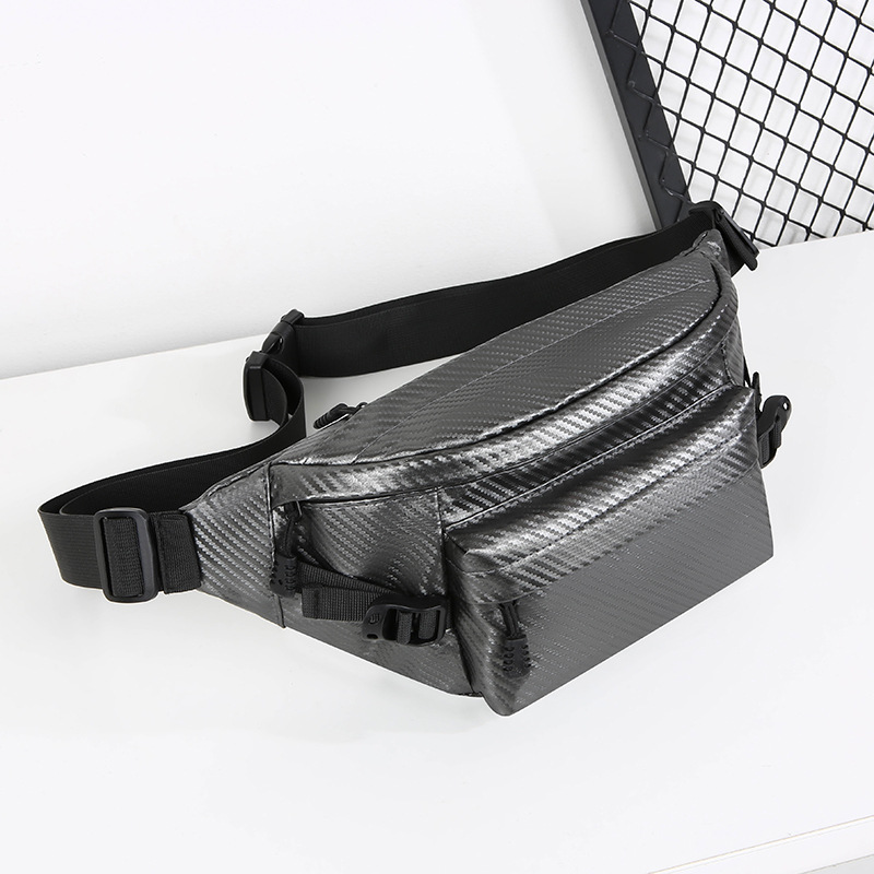 Men's waist bag, water-repellent commuter backpack, single-shoulder chest bag, large-capacity casual crossbody chest bag Specification drawing
