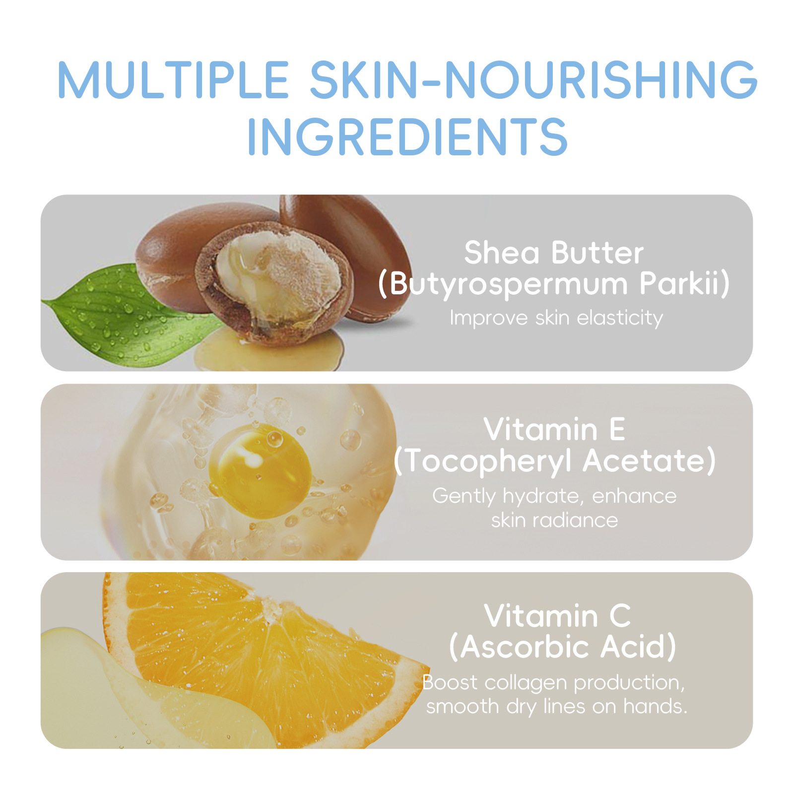 The new cross-border product LAIKOU Milk Hand cream 50G and Cream hydrates, moisturizes and nourishes the skin on hands Specification drawing