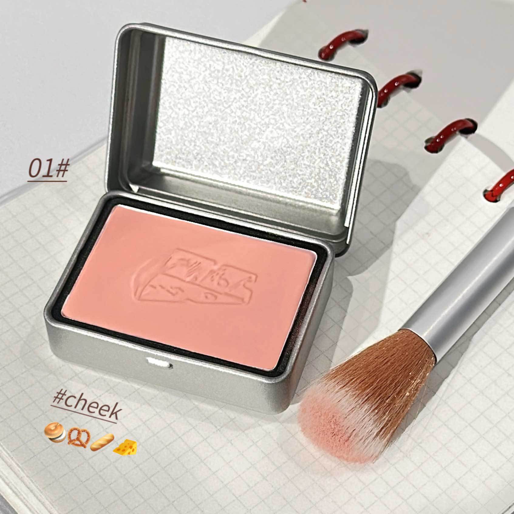 BLACK NANA Peninsula Tin box monochrome blush gray powder matte whitening makeup for girls' pseudo-natural looks is versatile details Picture