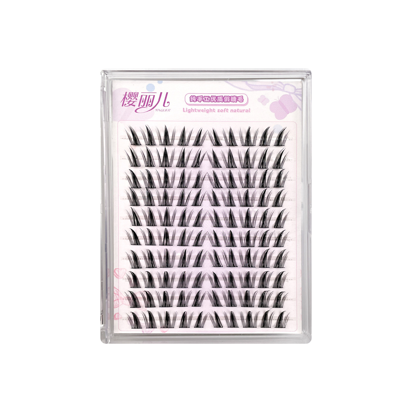 Sakura Sunflower False eyelashes Comic Simulation Natural Thick Butterfly Girl Trilogy Large capacity eyelashes Item Picture