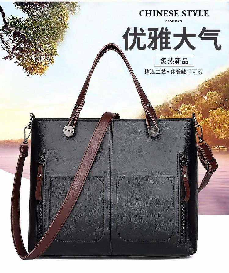 New retro European and American trend women's handbags, single-shoulder bags, crossbody bags, oil-leather cross-border one-piece shipping worldwide Application Scenario