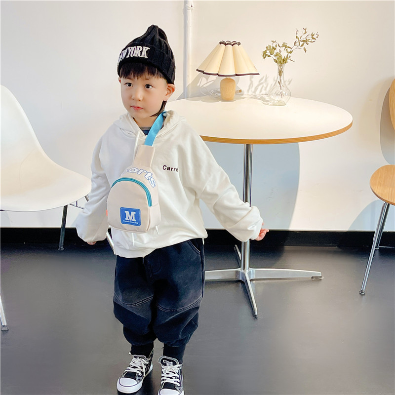 Korean-style children's crossbody bag, cute 2023 new fashion bag, small chest bag, lightweight canvas, boy's outing snack bag Specification drawing