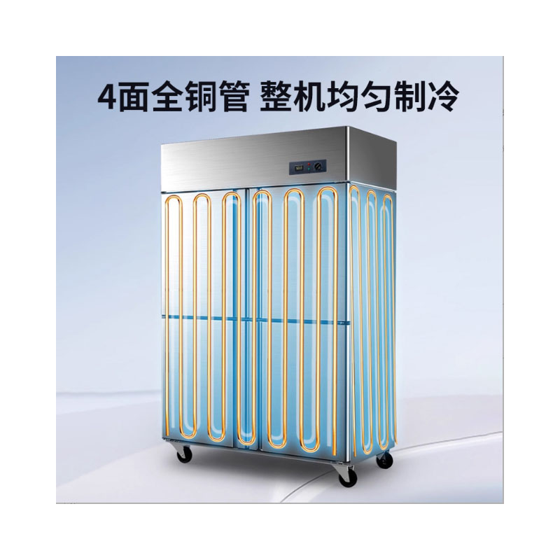 Commercial freezer kitchen standing large-capacity refrigeration and freezing dual-temperature large preservation display cabinet, four-door refrigerator details Picture