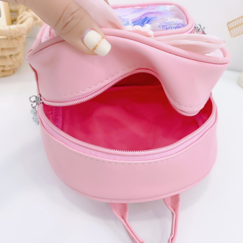 Kindergarten schoolbag, children's backpack, mini pu princess sequined single-shoulder and double-shoulder bag, children's accessory bag, cartoon schoolbag Application Scenario