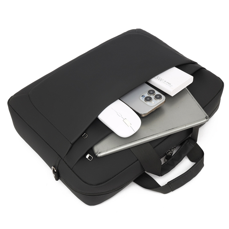 Wholesale notebook and laptop bags, 16.1-inch single-shoulder bags, large-capacity business briefcases, gifts with LOGO printing Specification drawing