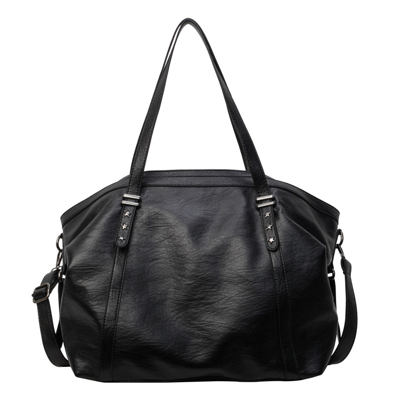 Cross-border large-capacity tote bag for women 2024 New style fashionable single-shoulder bag, retro simple casual crossbody bag for women Item Picture