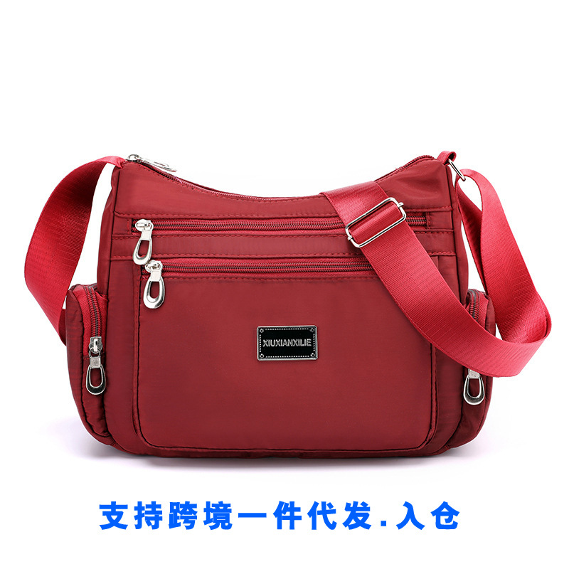 New casual nylon fabric women's bag, single-shoulder crossbody women's bag, trendy single-shoulder bag, cross-border one-piece consignment worldwide details Picture