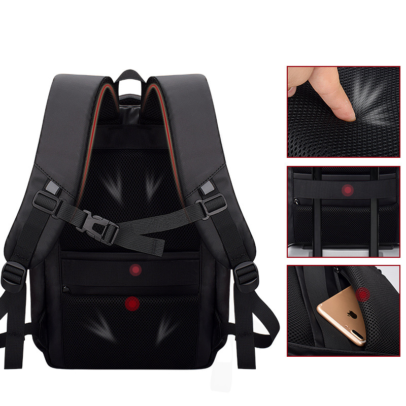Backpack, laptop bag, anti-theft and waterproof, schoolbag for boys and girls, casual business, large capacity 15.6 inches Specification drawing
