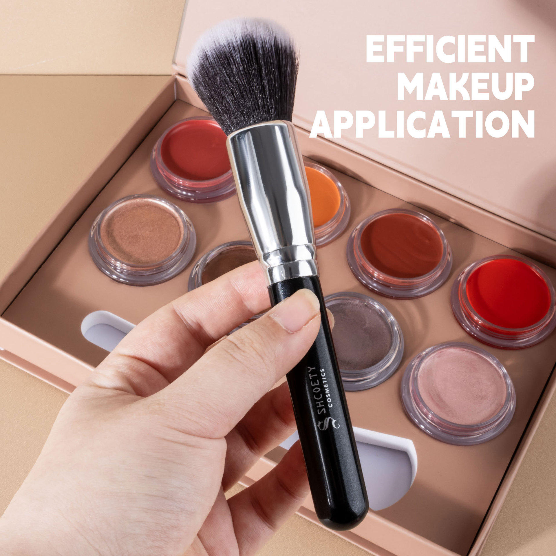 SHCOETY Cross-border 8-color Mousse Eyeshadow Blush Set Matte fine glitter, easy to apply, long-lasting and non-smudging makeup Specification drawing