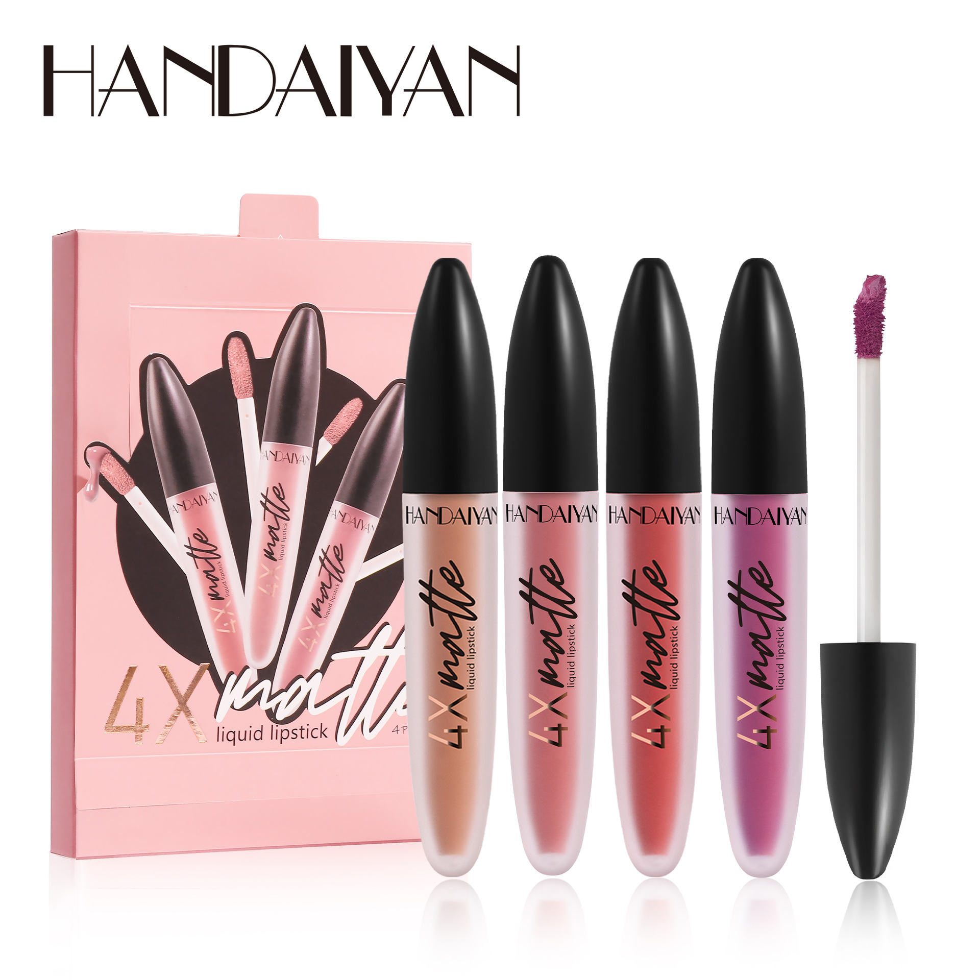 Cross-border Lip Gloss Set Matte Non-stick Cup handaiyan Matte Long-lasting Matte Lip Gloss Set full figure