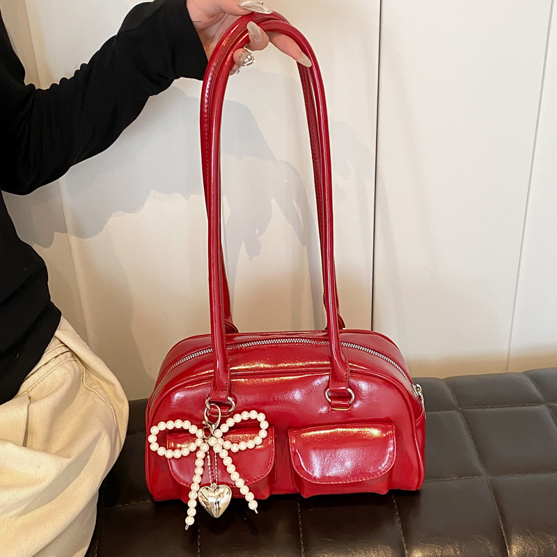 Korean trendy underarm bow bag, a new summer fashion and versatile single-shoulder bag for women's outings, a casual crossbody bag full figure