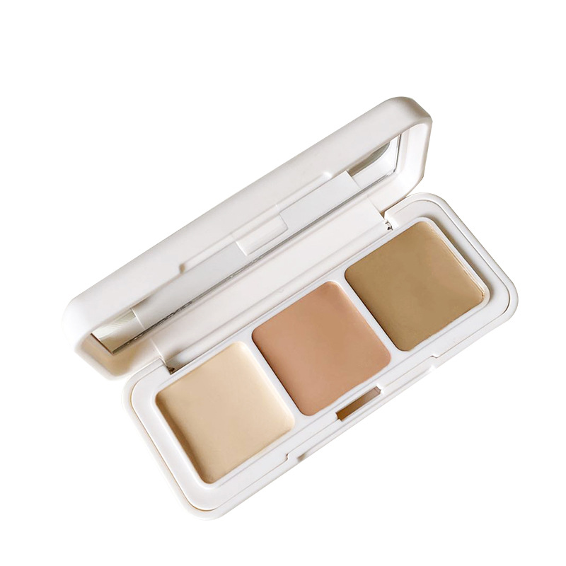 MAFFICK Three-color square Cheese Concealer for spots, acne marks, dark circles, brightening tear troughs and nasolabial folds Contouring Cream Item Picture