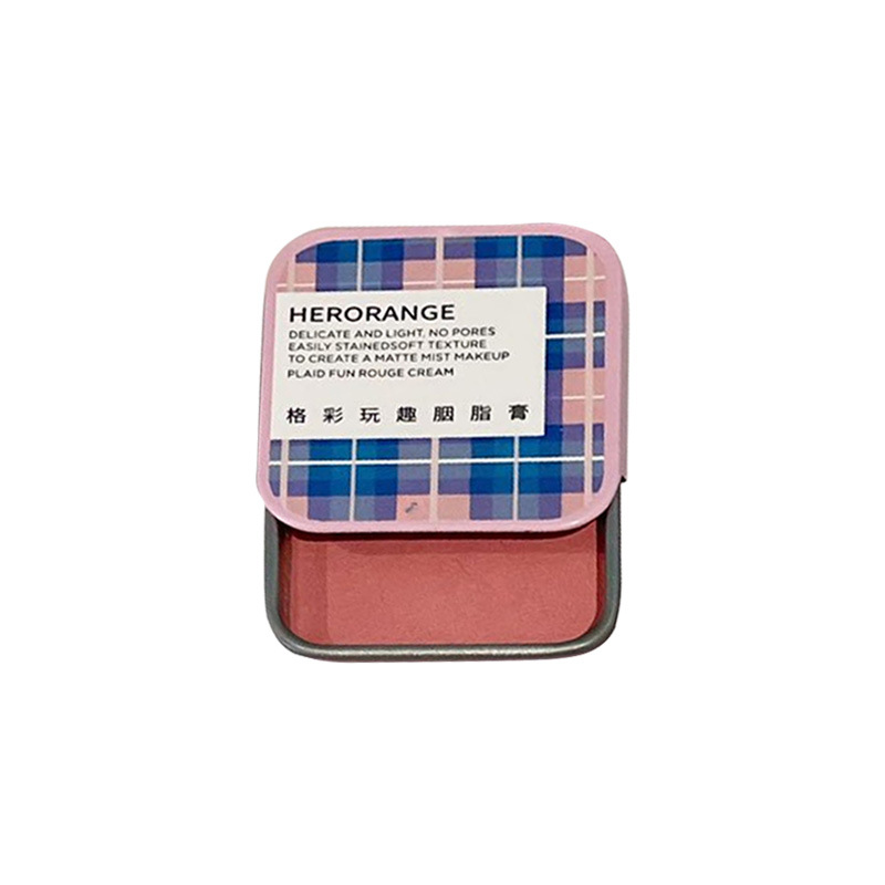 HERORANGE~ Little iron box jelly Blush Mud Cream, pure and cute, natural nude makeup, student matte whitening blush Item Picture