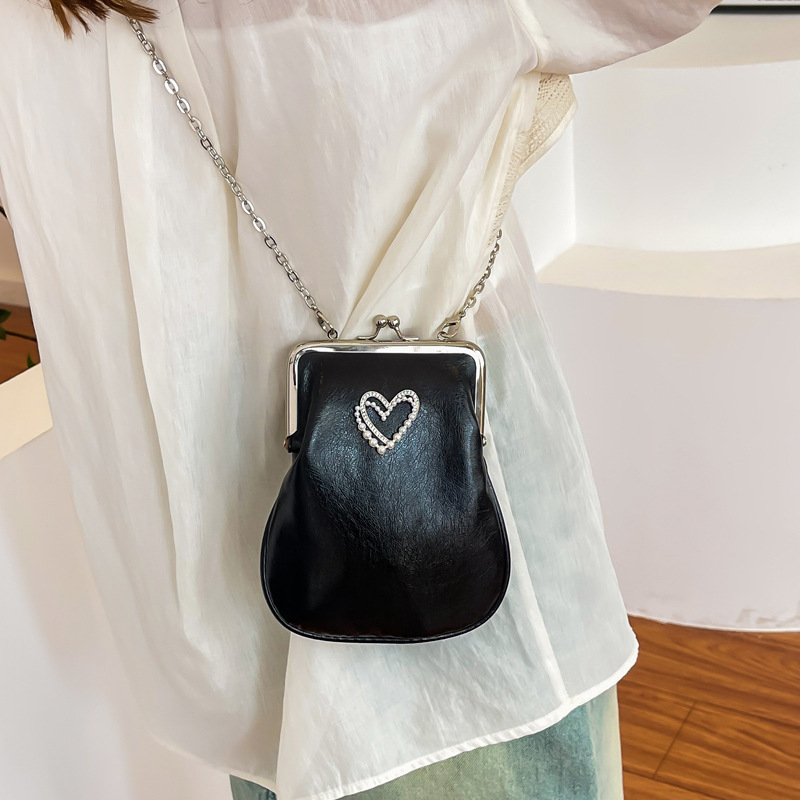 Personalized, fashionable and casual shell phone bag, new retro crossbody bag, lapel handbag, commuting single-shoulder crossbody bag details Picture