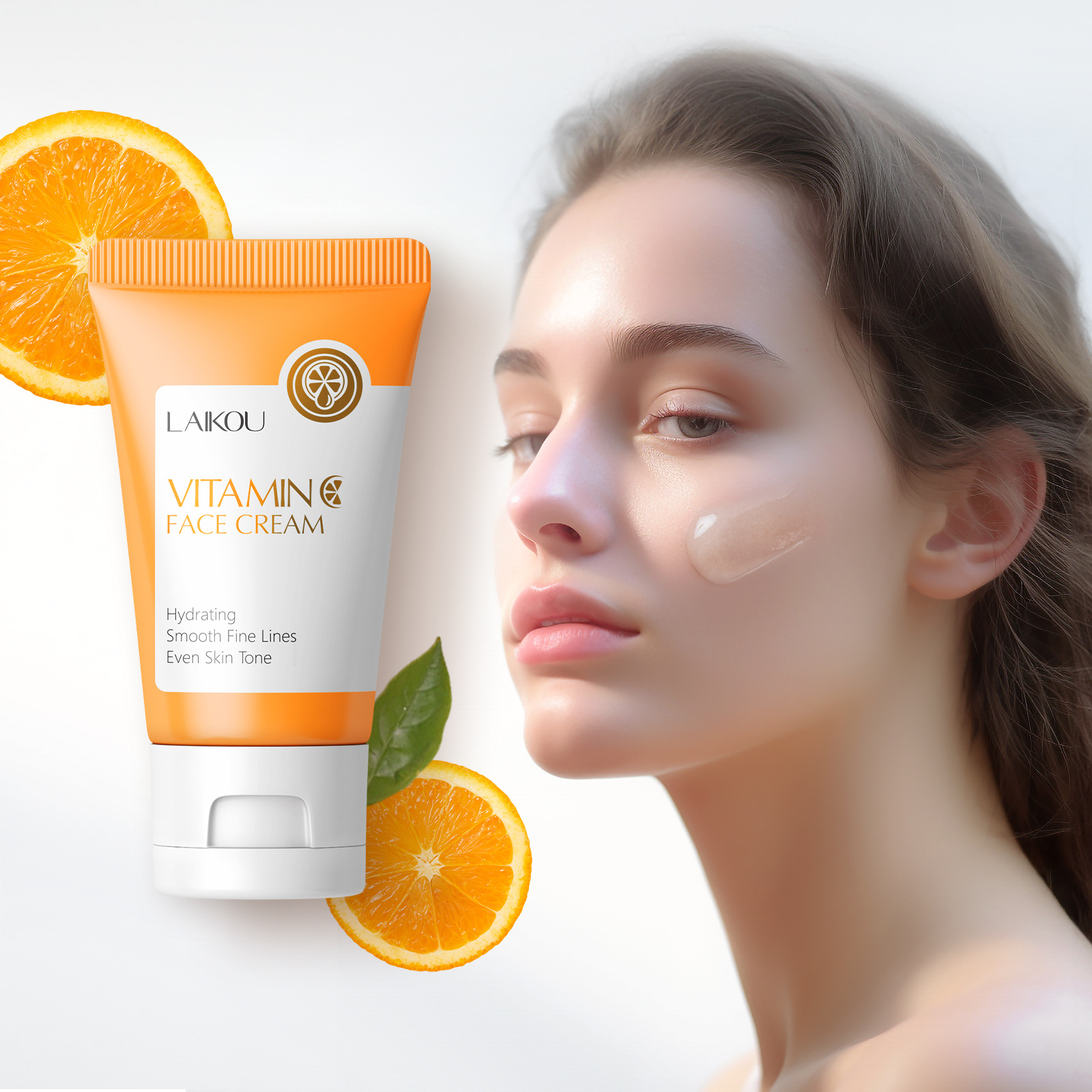 Cross-border LAIKOU Vitamin c Cream 30g Hydrating, Moisturizing and brightening Skin care product Orange Cream manufacturer's wholesale in stock Application Scenario
