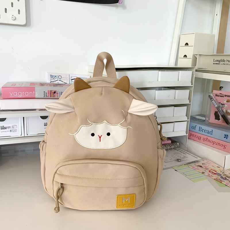 Cute and adorable little lamb girl backpack, fashionable and trendy college student schoolbag, new model for foreign trade women's backpack in 2024 full figure
