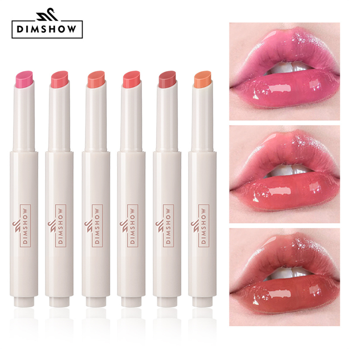 DIMSHOW Cross-border Dudu Lip Mirror Water Glow Lip Mask full figure