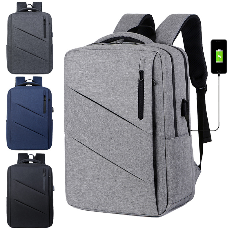 USB Oxford Cloth backpack for men, multi-functional large-capacity business commuting backpack, laptop bag full figure
