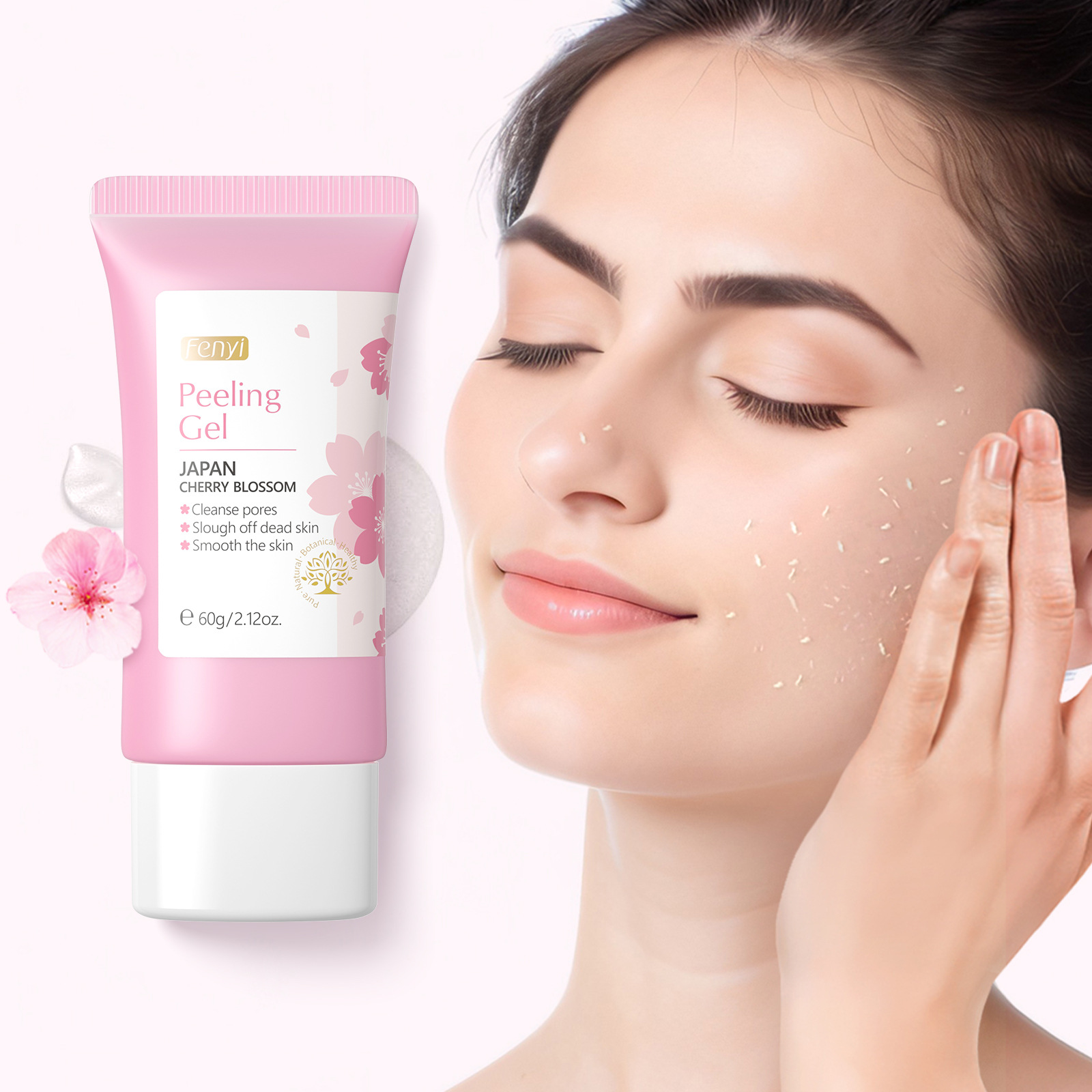 Cross-border Fenyi Japanese Sakura Keratin Gel 60g Hydrating, Moisturizing and rejuvenating facial and body cleansing skin care product Application Scenario