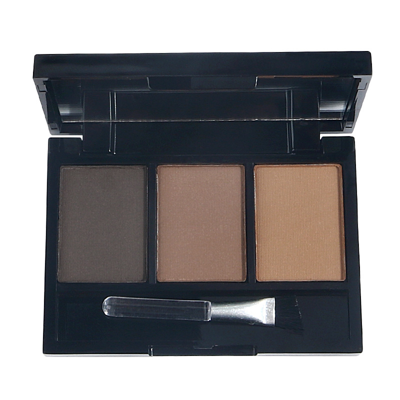 Lamila three-color eyebrow powder is natural, long-lasting, easy to apply, waterproof, sweat-proof, and does not smudge. It is a three-in-one eyeshadow and contouring eyebrow pencil Item Picture
