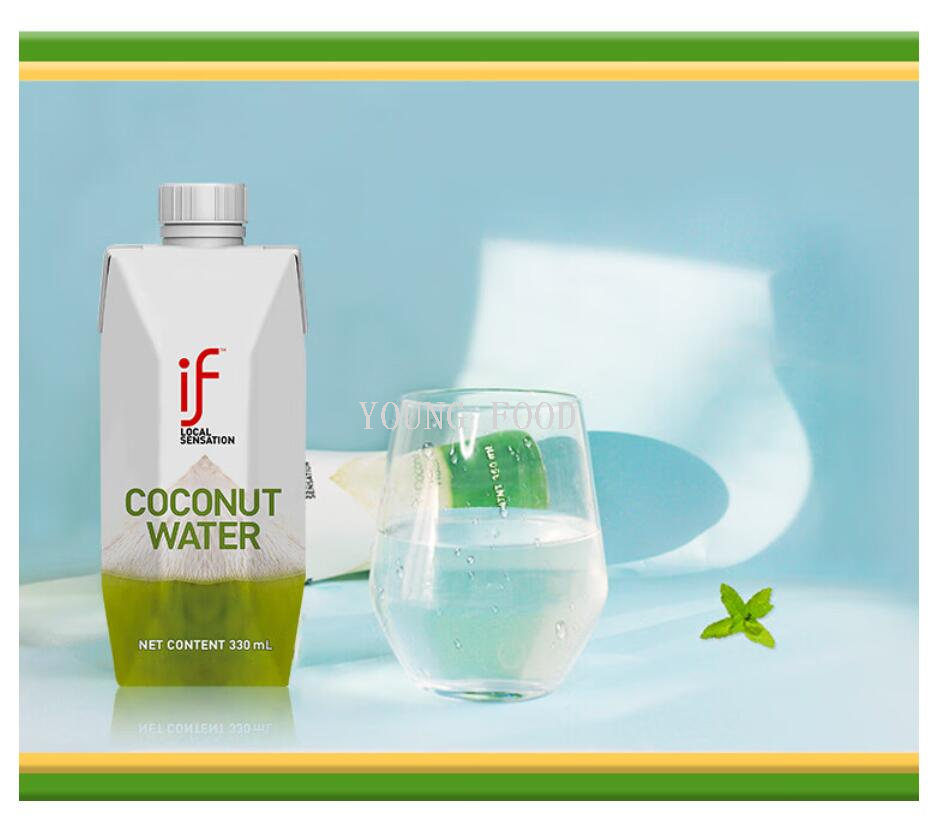 批发包邮 帝摩进口休闲零食手办果汁泰国IF100%利乐装椰子水330ml详情9