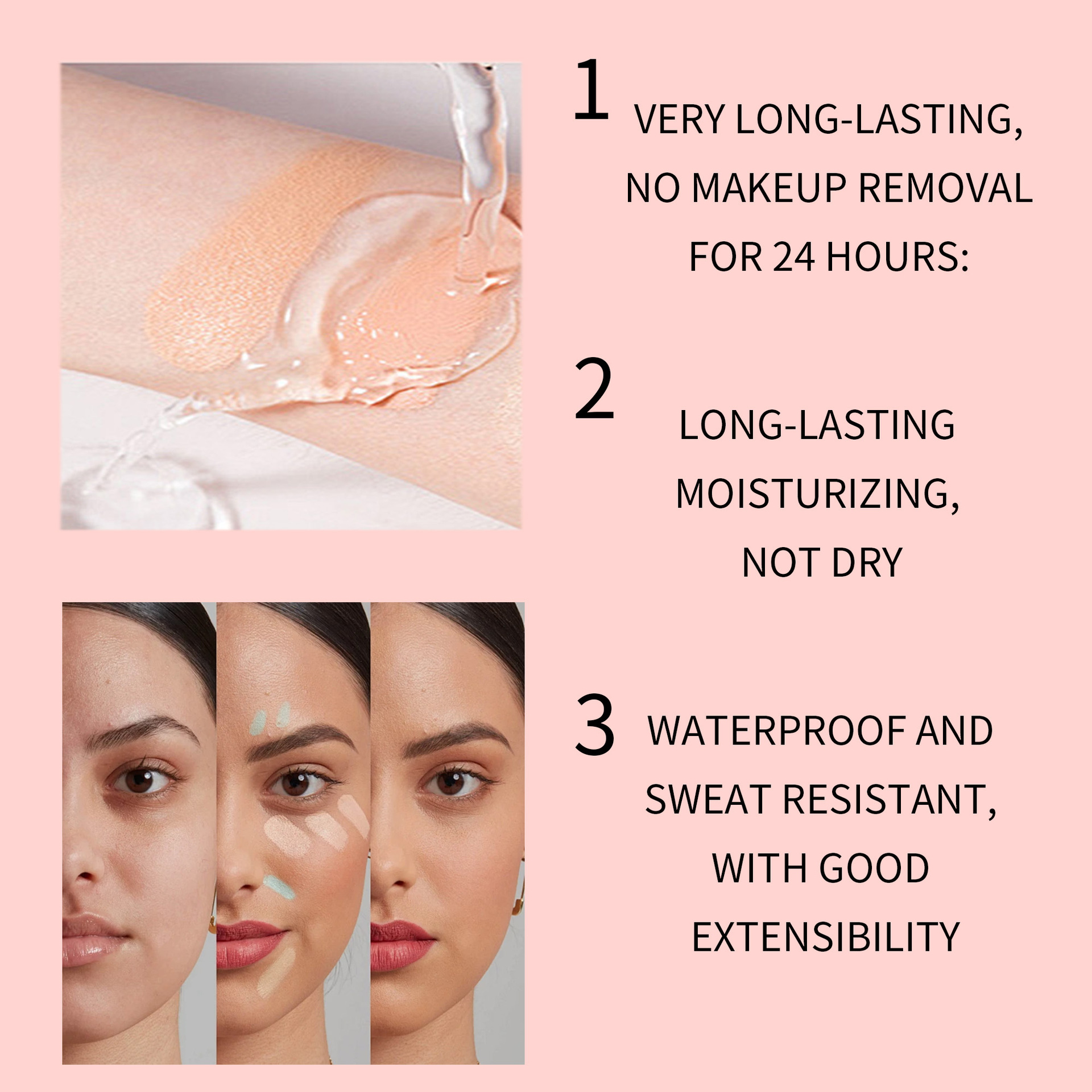 SHCOETY Cross-border Exclusive Rotating Concealer Set 6-color Natural Three-dimensional matte Concealer Stick Facial Contouring pen Specification drawing