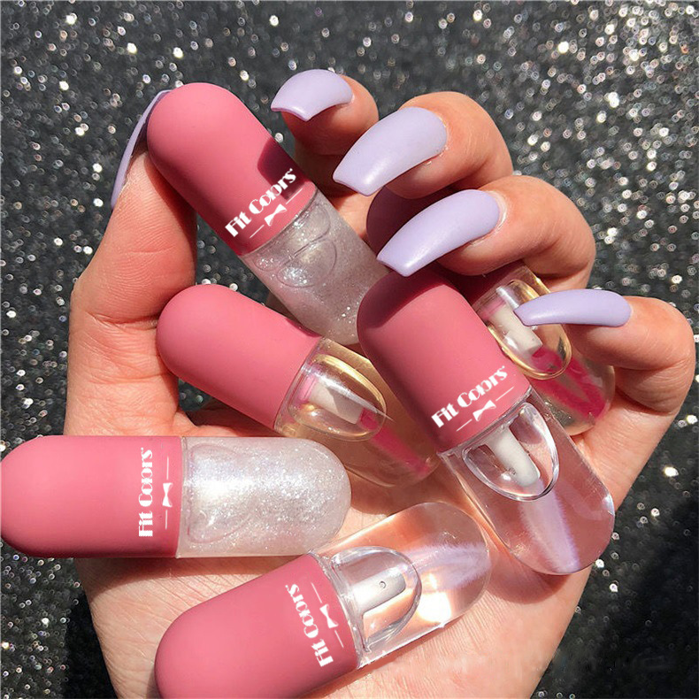 Fit Colors Mini Capsule Lip Gloss Transparent Color-changing Ball Lip Gloss Oil Cross-border AliExpress full figure
