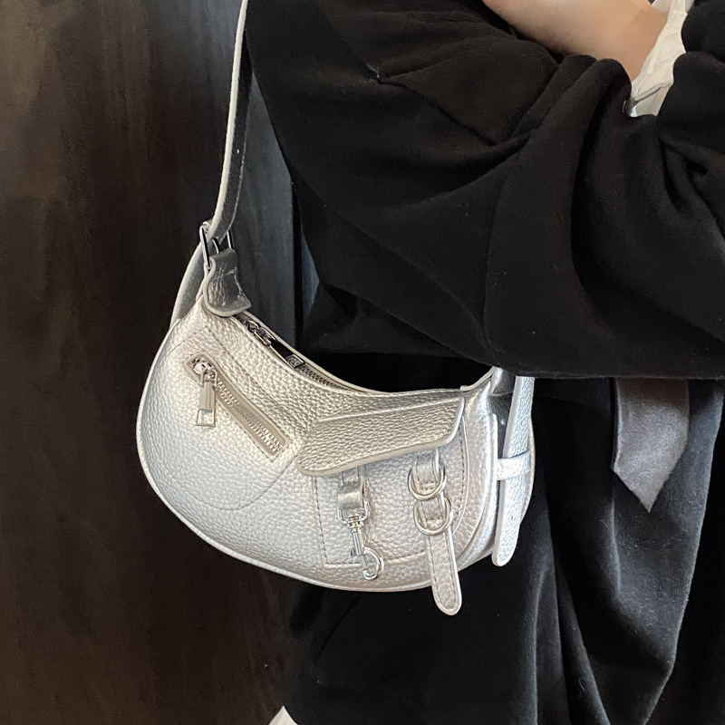 Underarm trendy and fashionable dumpling bag for women, simple and versatile Korean style single-shoulder bag, 2025 new niche design crossbody bag Specification drawing