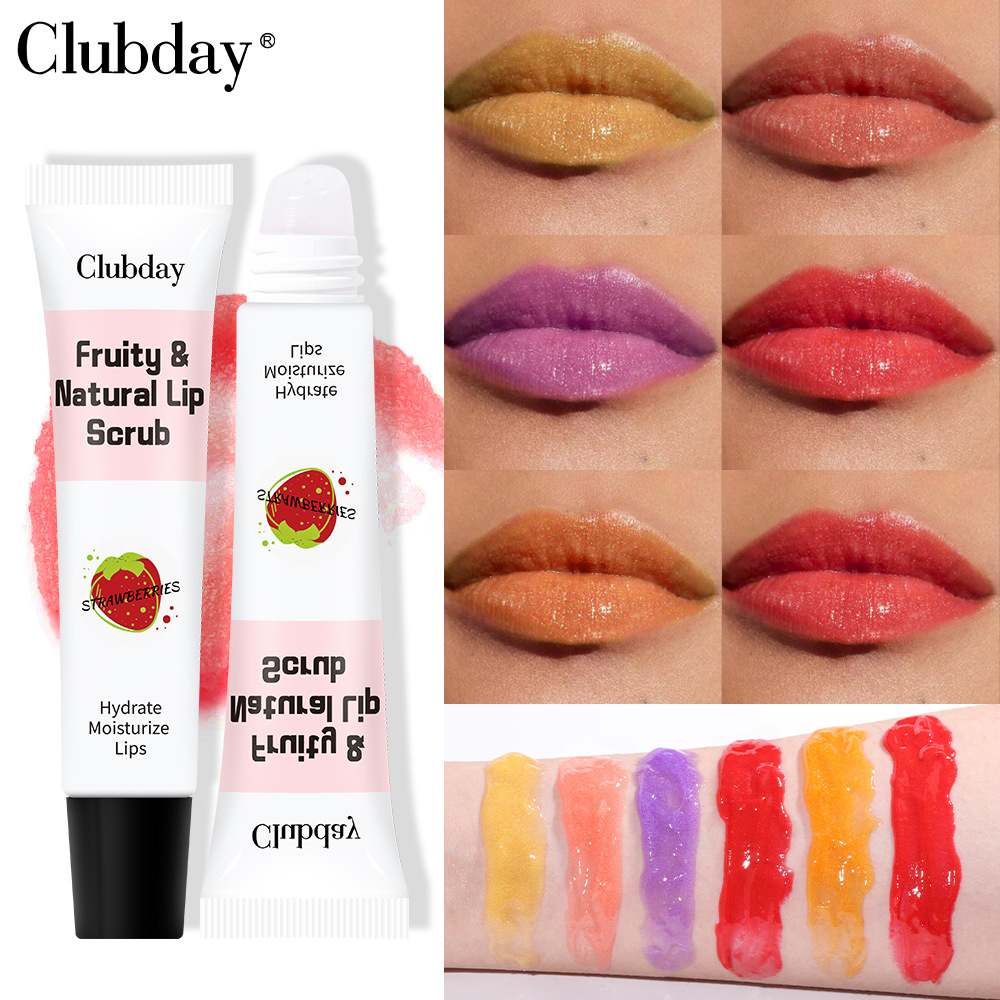 Cross-border makeup exfoliation, dead skin removal, lip line fading, moisturizing care, lip balm, fruit-flavored lip scrub for export details Picture