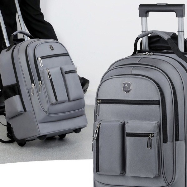 Wholesale Oxford trolley case schoolbags, large-capacity solid color commuter business backpacks, wheeled luggage bags and travel bags Specification drawing