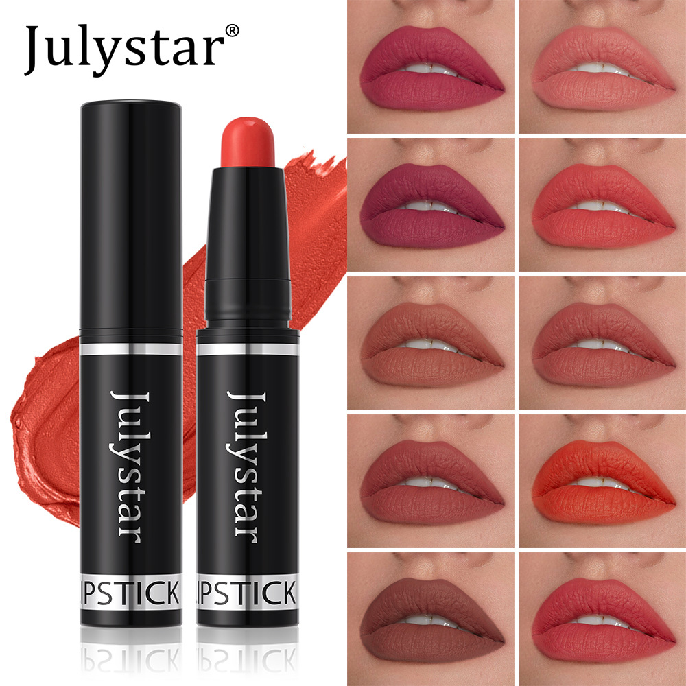 Julystar Cross-border matte Makeup Lipstick Pen Bestseller Rotating Velvet long-lasting non-stick Cup Lip lipstick full figure