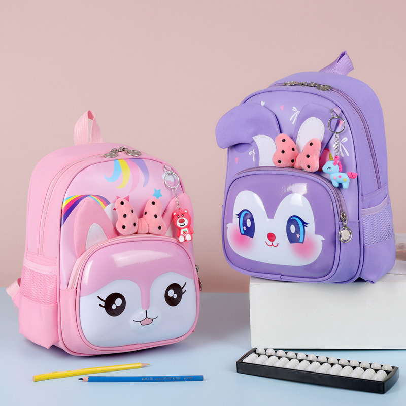 2024 New style kindergarten schoolbag, cute cartoon for girls, children's backrest print, primary school schoolbag for boys full figure