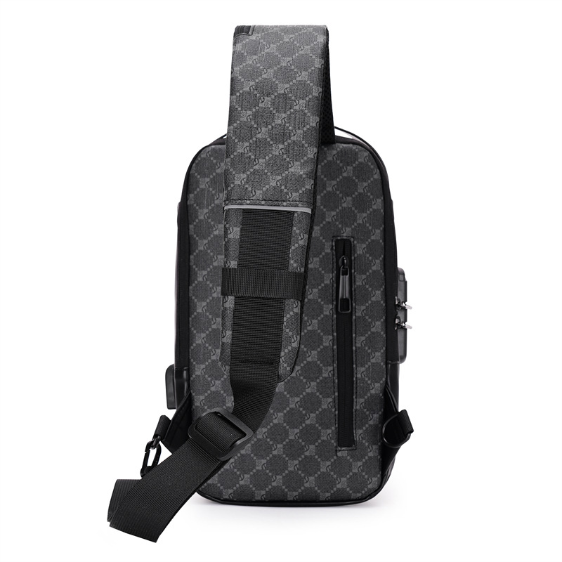 Men's chest bag, crossbody bag, anti-theft password lock, single-shoulder backpack, best-selling water-resistant storage bag, outdoor chest bag Application Scenario