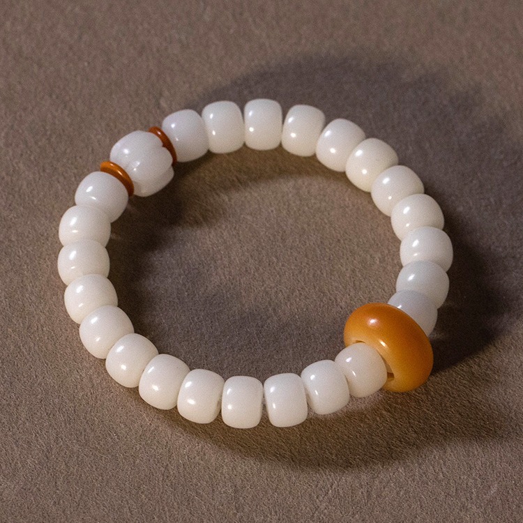 Huai white barrel bead bodhi hand series of men and women money is holding a new Chinese style was playing soft bodhi bracelet collectables - autograph female 157 details Picture