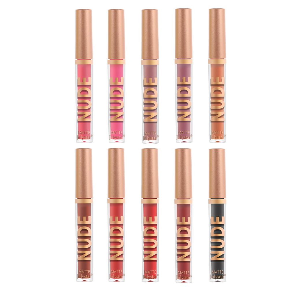 Cross-border makeup long-lasting, non-fading, non-stick cup lip gloss, European and American velvet matte lip gloss for export wholesale Item Picture
