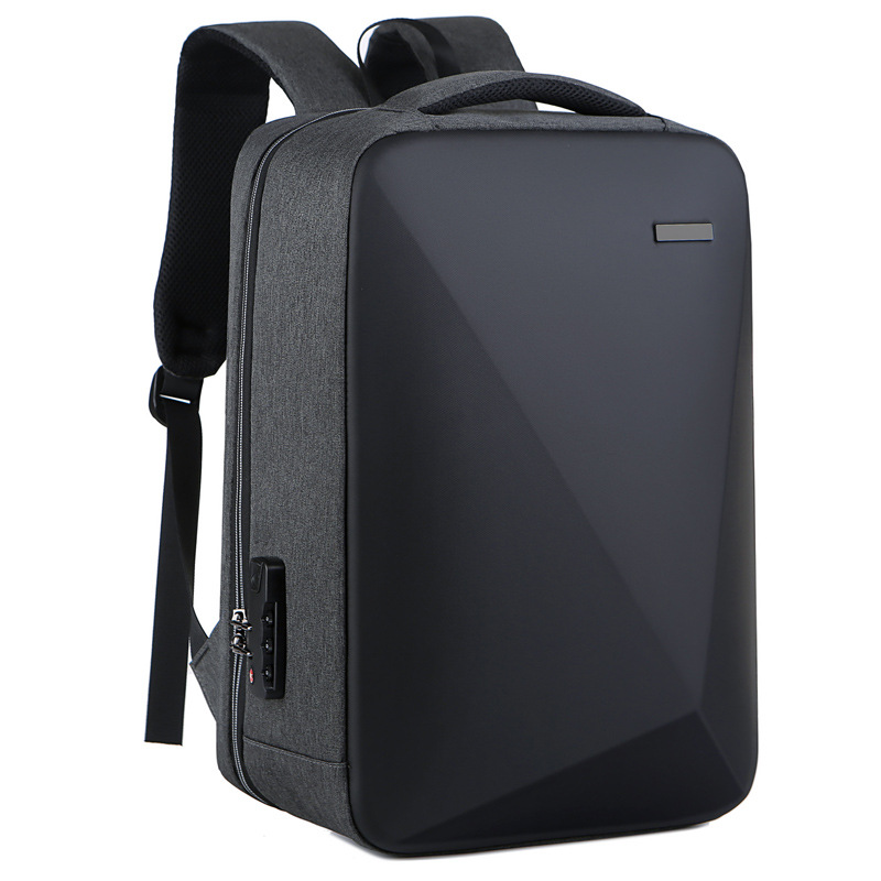 Multi-functional backpack, men's password lock, anti-theft schoolbag, student laptop bag, 15-inch and 16-inch with logo printing full figure