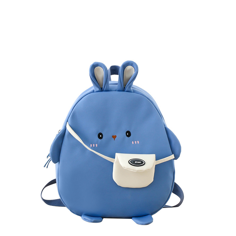 New color-blocking kindergarten schoolbag, simple little rabbit children's backpack, trendy Japanese-style lightweight baby backpack Item Picture
