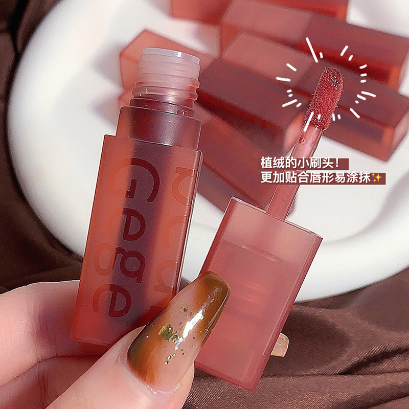 Gege bear Velvet Lip Gloss Matte Velvet for Autumn and winter, affordable domestic lipstick lip gloss for students Specification drawing