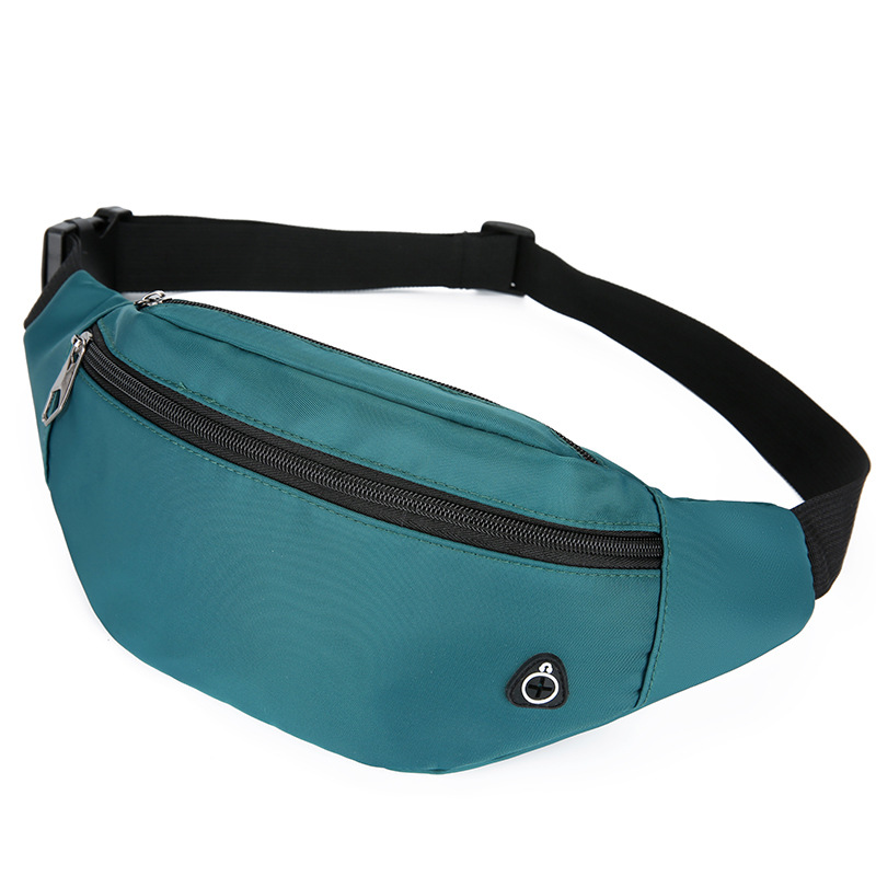 Sports outdoor waist bag, portable single-shoulder crossbody bag, fashionable men's and women's solid color large-capacity chest bag, mobile phone coin purse Item Picture