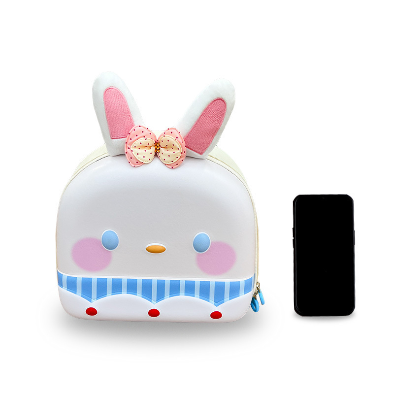 New children's backpacks, kindergarten schoolbags, small class cartoon cute little rabbit portable hard shell backpacks Application Scenario