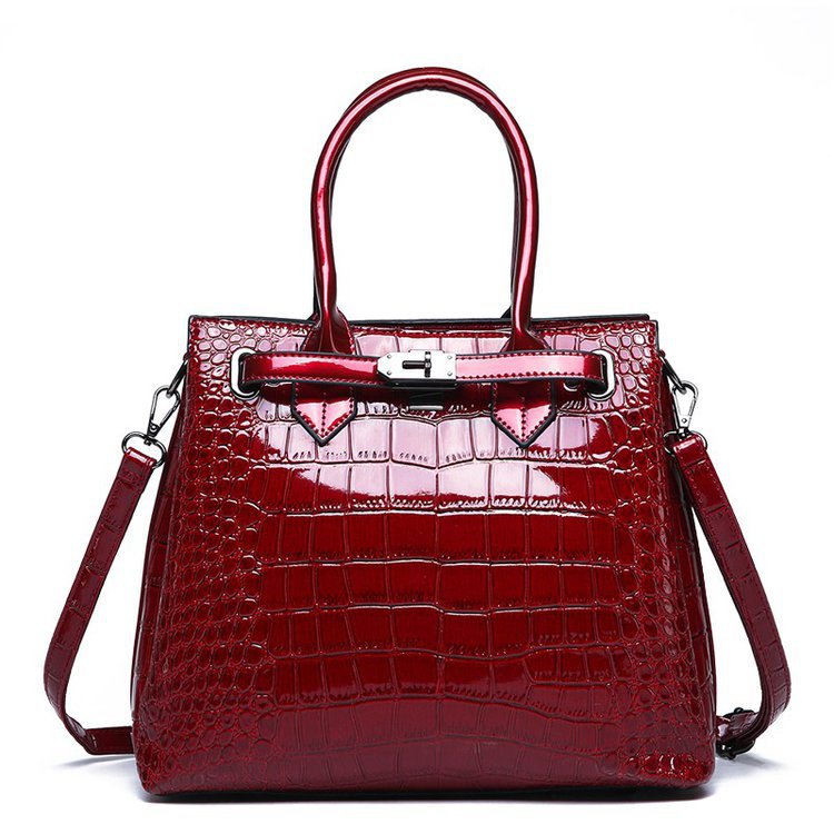 New European and American women's bags, trendy export handbags, crocodile print single-shoulder bags, cross-border crossbody bags, one piece, global shipping details Picture