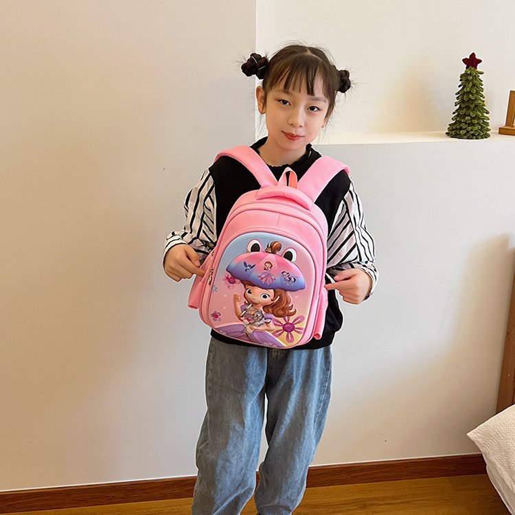 New cartoon kindergarten, primary school boys and girls' cool and simple double-shoulder small backpacks, children's hard shell schoolbags for export full figure