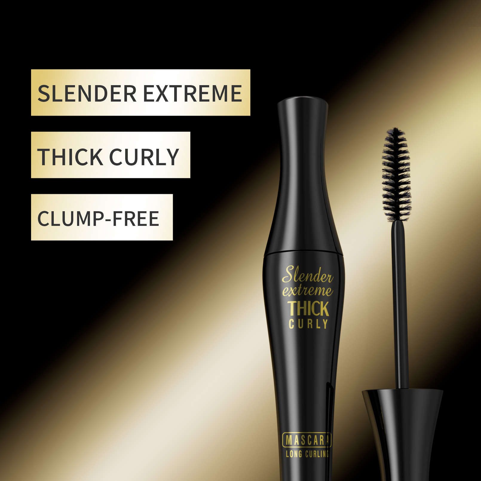 HelloKiss Long, Three-dimensional, curly eyelash Base Cream, sweat-resistant, non-smudge, Sunflower Big Belly Mascara details Picture