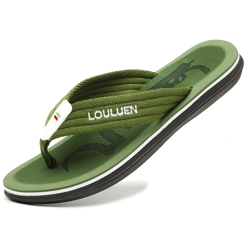 2025 New style beach flip-flops for men, wholesale summer fashion outdoor men's cool flip-flops, thick-soled flip-flops, cross-border Item Picture