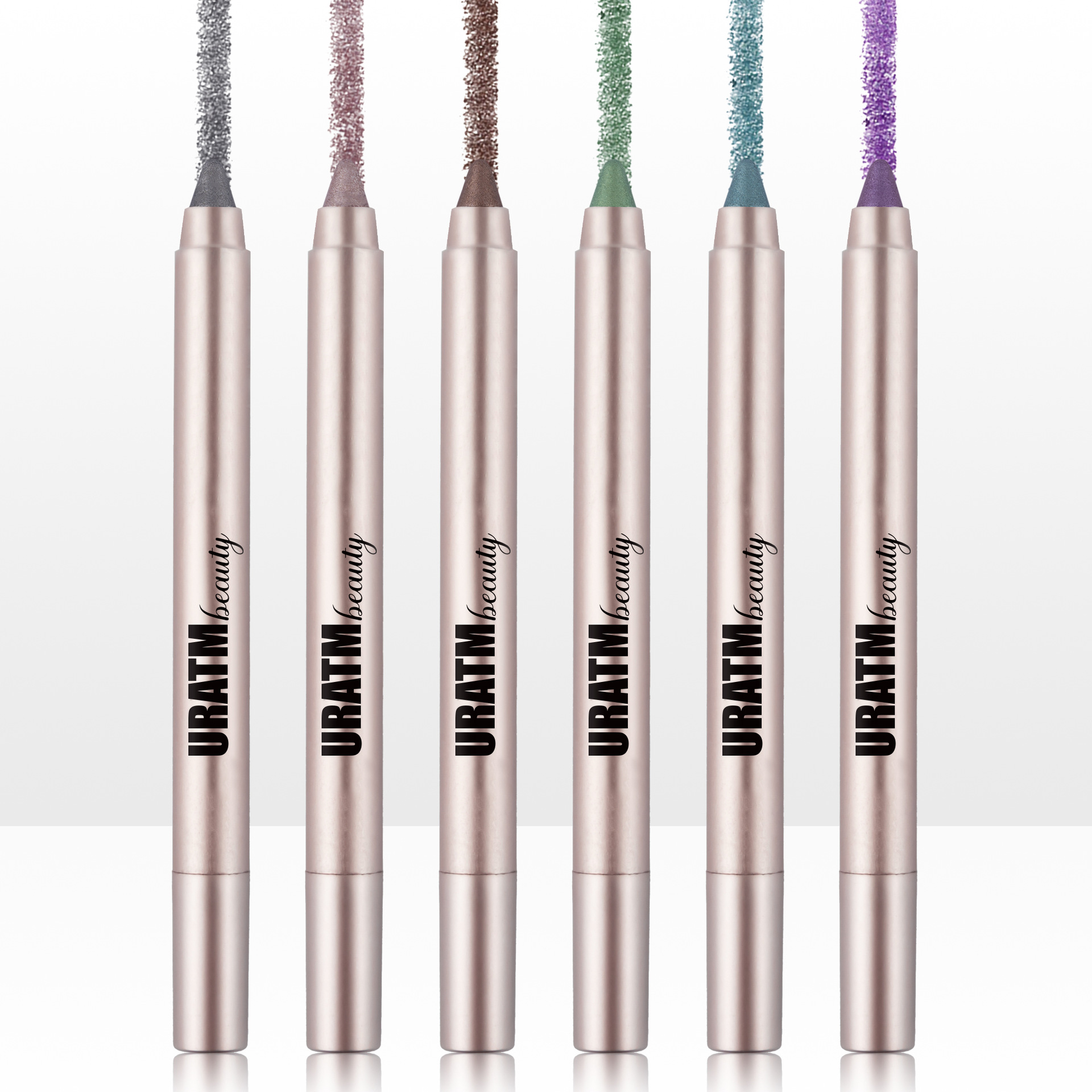 Cross-border exclusive 6-color pearlescent eyeshadow pen set, non-smudging with pencil sharpener, eyeliner pen, eye pencil, foaming pen Item Picture